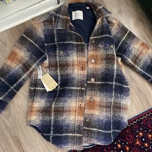 Ganna Plaid Shirt Jacket (Aritzia)
